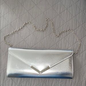 Aldo Silver Chain Clutch